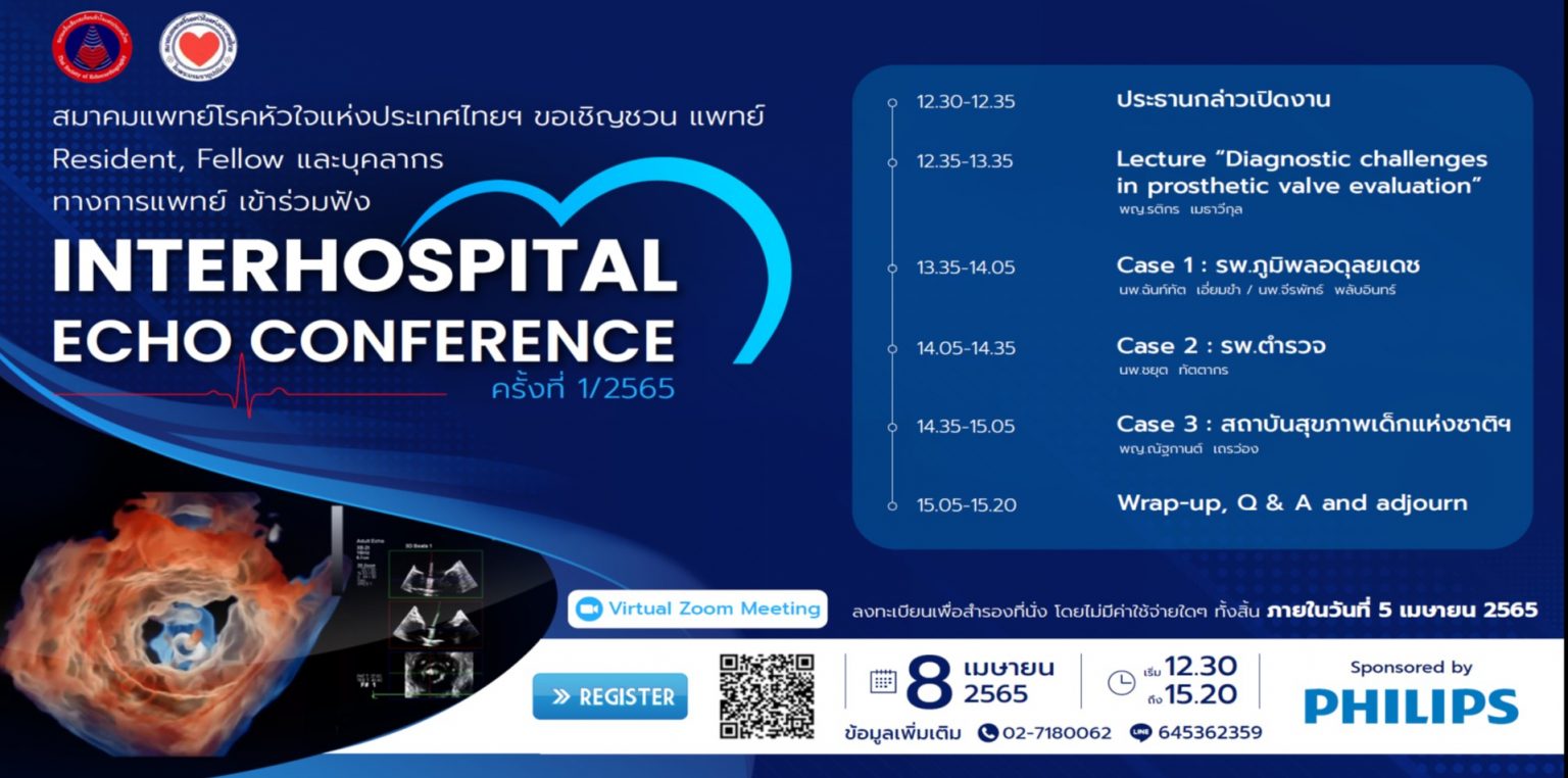 Interhospital Echo Conference 1/2022 Thai Society of Echocardiography